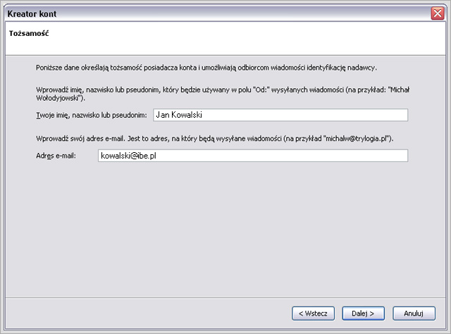 Mozilla Thunderbird - konfiguracja konta pocztowego